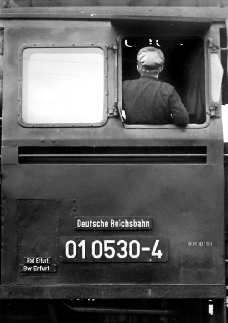 Führerstand 01 0530-4 in Bebra-D1099-Stralsund, 11.09.1972