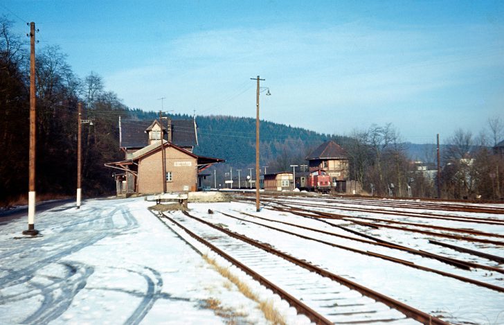Bahnhof Radevormwald Krebsöge Winter 71/72