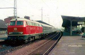 216 056-2 mit DC912 in Rheine, 07.1973